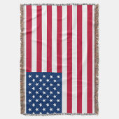 アメリカ国旗の毛布を投げる。 スローブランケット (正面縦)