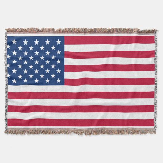 アメリカ国旗の毛布を投げる。 スローブランケット (正面)