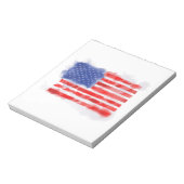 アメリカ国旗の水彩画 ベテランと愛国者のためのデザイン ノートパッド (回転)