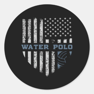 アメリカ国旗の水球 ラウンドシール