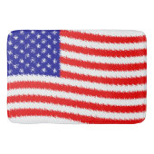 アメリカ国旗の波紋 バスマット (正面)