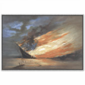 アメリカ国旗の火に反乱軍の内戦の旗艦 シール (正面)