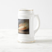 アメリカ国旗の火に反乱軍の内戦の旗艦 ビールジョッキ (正面右)