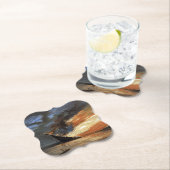 アメリカ国旗の火に反乱軍の内戦の旗艦 ペーパーコースター (インサイチュ)