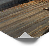 アメリカ国旗の火に反乱軍の内戦の旗艦 ポスター (角)