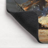 アメリカ国旗の火に反乱軍の内戦の旗艦 マウスパッド (コーナー)