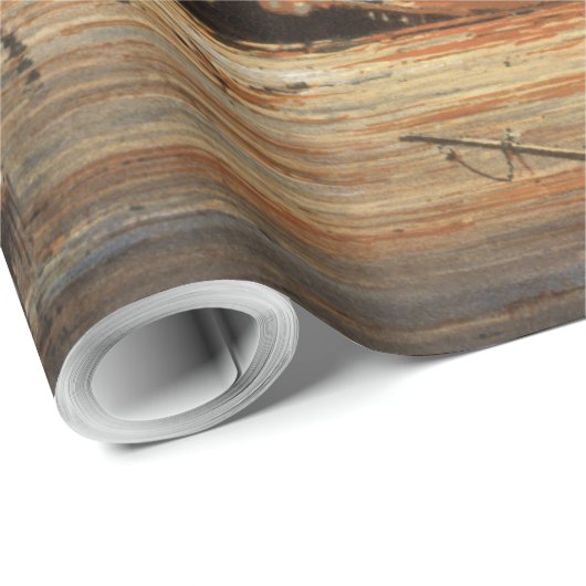 アメリカ国旗の火に反乱軍の内戦の旗艦 ラッピングペーパー (ロールコーナー)