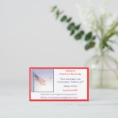 アメリカ国旗の牽引トラックサービスのドライバーのレッカー 名刺 (スタンド正面)