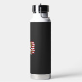 アメリカ国旗の犬 愛国的なベクター ウォーターボトル (左面)