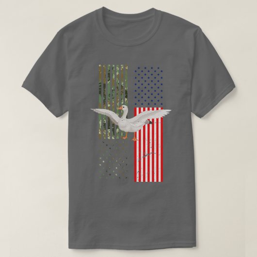 アメリカ国旗の狩りグース1 Tシャツ (デザイン正面)