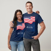 アメリカ国旗の独立記念日パトリオティック Tシャツ (ユニセックス)