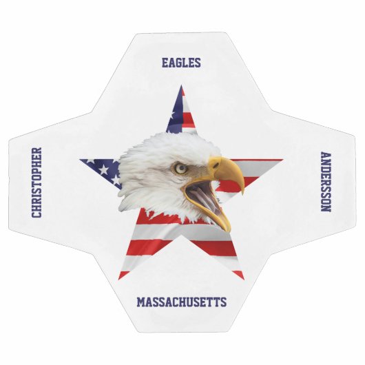 アメリカ国旗の猛威を振るうハゲ・イーグル サッカーボール (フラット)