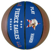 アメリカ国旗の猛威を振るうハゲ・イーグル バスケットボール (縦)