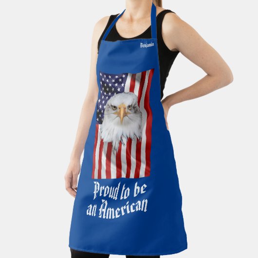 アメリカ国旗の猛威を振るうワシ エプロン (インサイチュ)