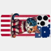 アメリカ国旗の猫 iPhoneケース