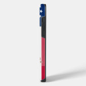 アメリカ国旗の猫 iPhoneケース (左側面)