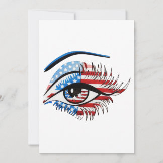 アメリカ国旗の目、愛国的な昇華クリップアート サンキューカード