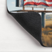 アメリカ国旗の看板オンザファーム マウスパッド (コーナー)