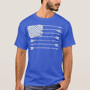 アメリカ国旗の矢の弓馬のギフトアーチ Tシャツ