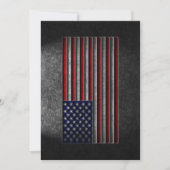 アメリカ国旗の石のテクスチャ 招待状 (正面)