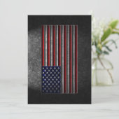 アメリカ国旗の石のテクスチャ 招待状 (スタンド正面)