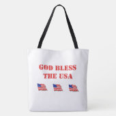 アメリカ国旗の神がアメリカを祝福 トートバッグ (裏面)