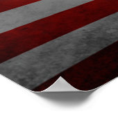 アメリカ国旗の禿げたワシ ポスター (角)