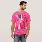 アメリカ国旗の空手 Tシャツ (正面フル)