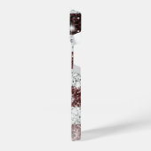 アメリカ国旗の素朴なアメリカフェイクがあなたの名前を輝かせる iPhoneケース (左側面)