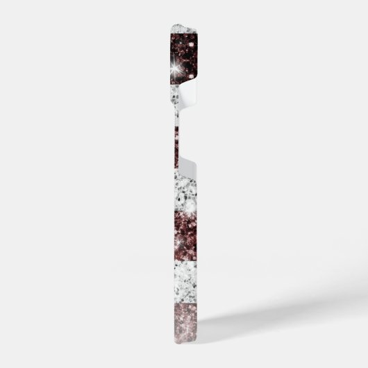 アメリカ国旗の素朴なアメリカフェイクがあなたの名前を輝かせる iPhoneケース (左側面)