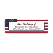アメリカ国旗の結婚式 ラベル (正面)
