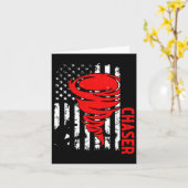 アメリカ国旗の統一された州トルネドストームチェザーO カード (黄色い花)