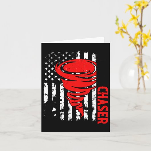 アメリカ国旗の統一された州トルネドストームチェザーO カード (黄色い花)