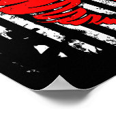 アメリカ国旗の統一された州トルネドストームチェザーO ポスター (角)