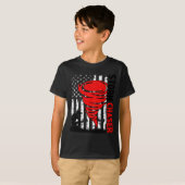 アメリカ国旗の統一された州トルネドストームチェザーO Tシャツ (正面フル)