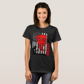アメリカ国旗の統一された州トルネドストームチェザーO Tシャツ (正面フル)