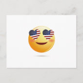 アメリカ国旗の絵おもしろい文字 ポストカード (正面)