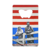 アメリカ国旗の編集されていないヴィンテージ写真USAオールドウエスト クレジットカード栓抜き (裏面)