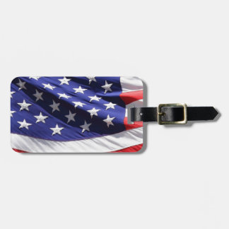アメリカ国旗の背景 ラゲッジタグ