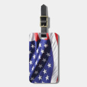 アメリカ国旗の背景 ラゲッジタグ (正面縦)