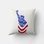 アメリカ国旗の自由の女神装飾用クッション クッション (裏面)