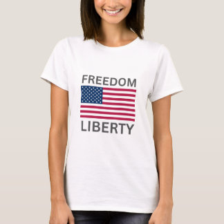 アメリカ国旗の自由の自由™女性の自由 Tシャツ