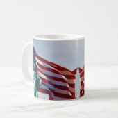 アメリカ国旗の自由 コーヒーマグカップ (正面左)