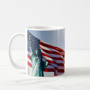 アメリカ国旗の自由 コーヒーマグカップ