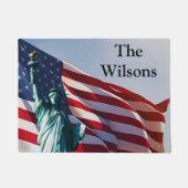 アメリカ国旗の自由 ドアマット (正面)