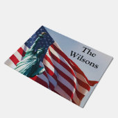 アメリカ国旗の自由 ドアマット (アングル)