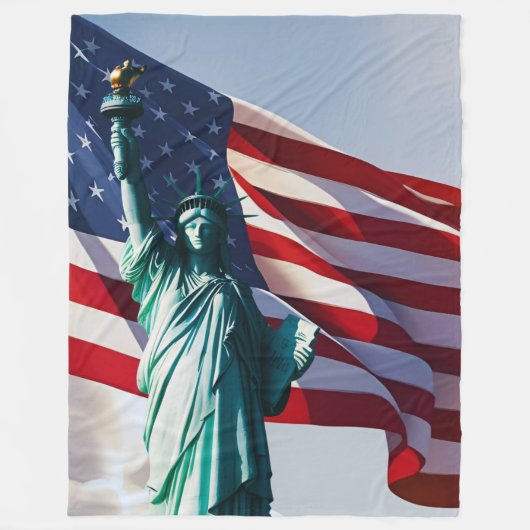 アメリカ国旗の自由 フリースブランケット (正面)