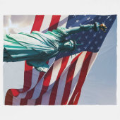 アメリカ国旗の自由 フリースブランケット (正面(横))