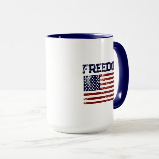 アメリカ国旗の自由 マグカップ (正面右)