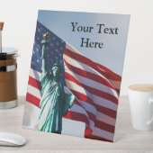 アメリカ国旗の自由 台座サイン (インサイチュ)